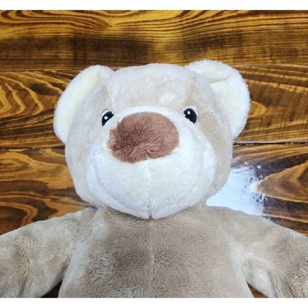 Build A Bear Workshop BAB Velvet Hugs Tan Embroidered Eyes Teddy Bear Toy Lovey